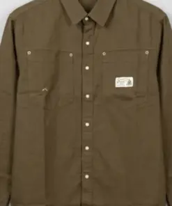 Men’s Casual Utility Shirt – Classic Button-Down with Dual Pockets