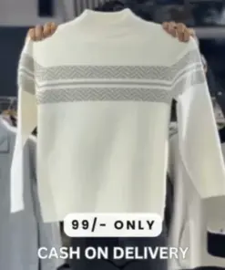 Premium Off-White High Neck Sweater – Winter Smart Essential